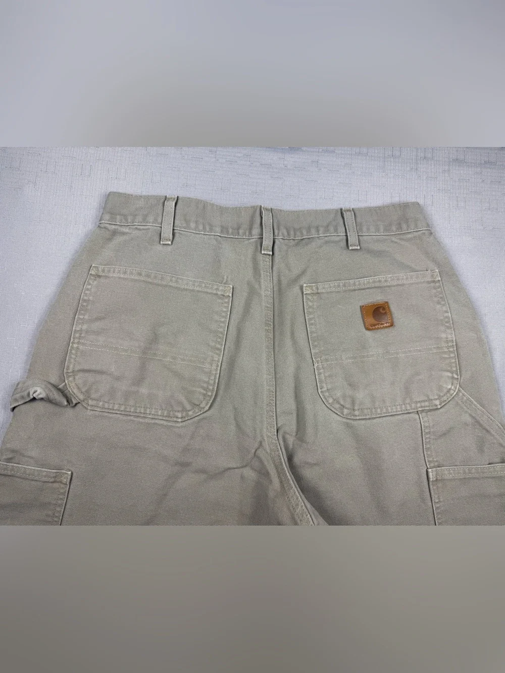 Carhartt Carpenter Pants 32X32 Tan Desert B11-DES Workwear Canvas Loose Fit